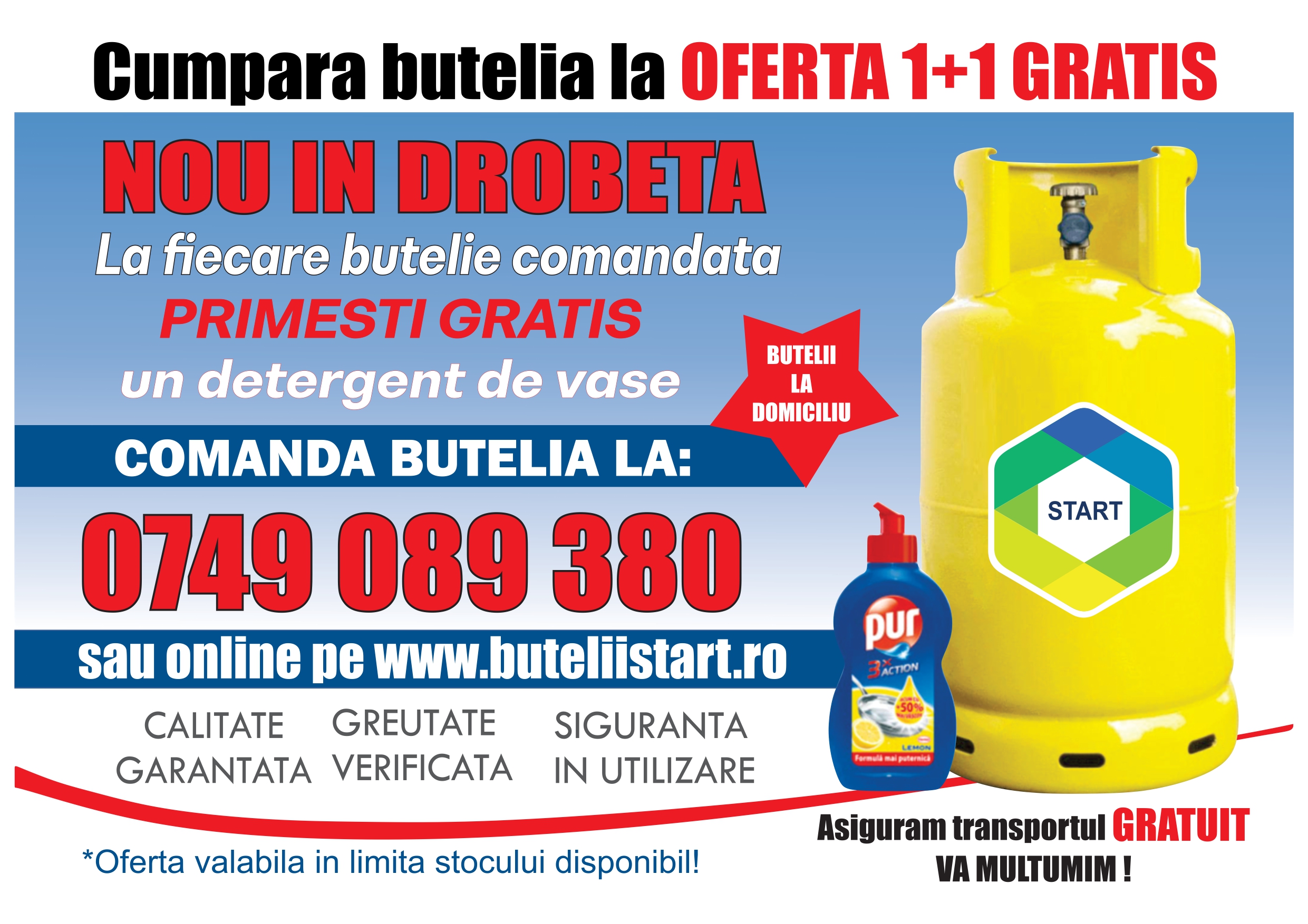 Promoție Livrare Butelii Start